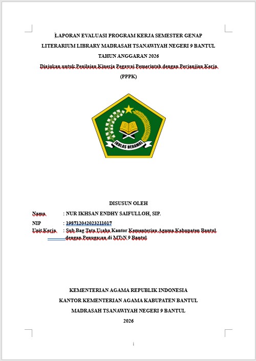 LAPORAN EVALUASI PROGRAM KERJA SEMESTER GENAP